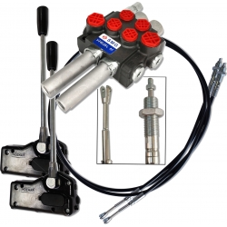 ZESTAW 2 SEKCYJNY 40L DO TURA ROZDZIELACZ + DŹWIGNIE NA WIDEŁKI LINKI 1,5m